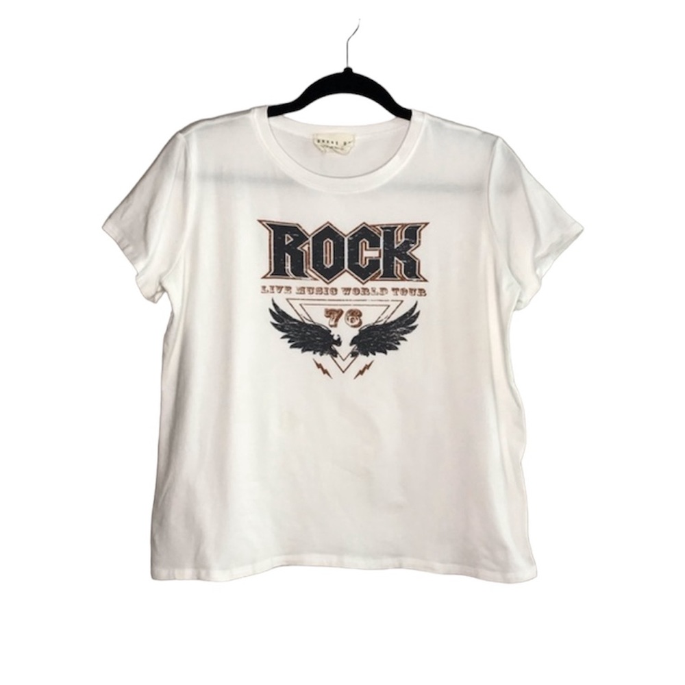 ROCK live music world tour boxy graphic tee Medium